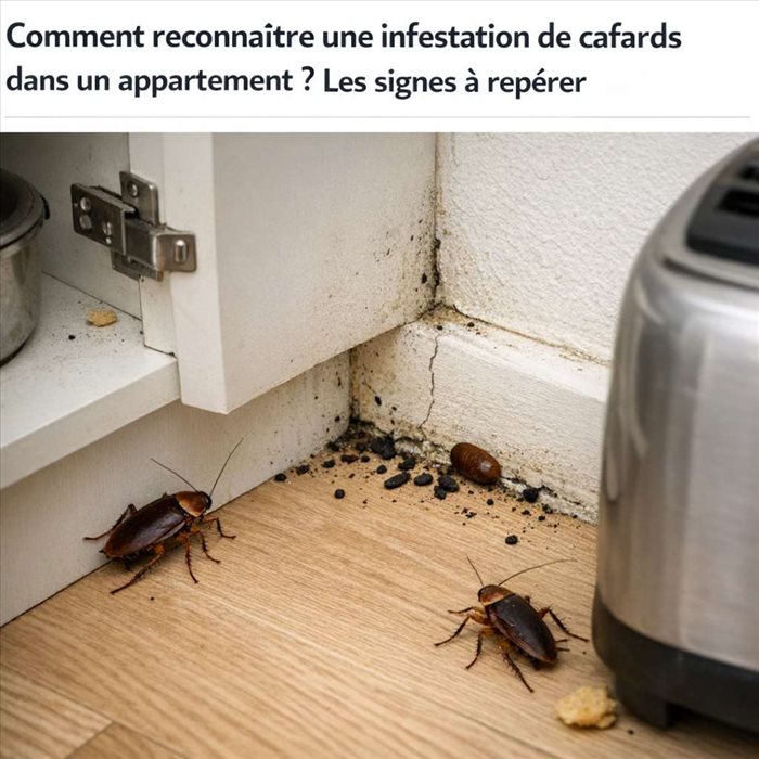 Infestation de cafards : comment reconnaître les signes dans un appartement ?