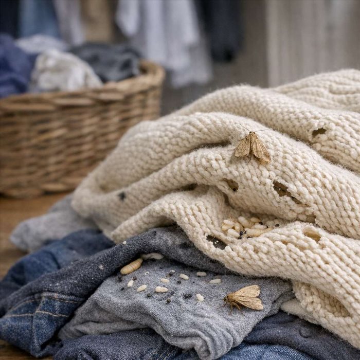 Pourquoi les mites pondent-elles dans les vêtements sales ?