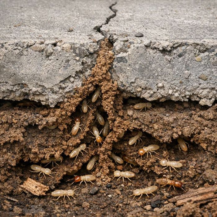 Comment les termites traversent-ils une dalle en béton ? | Guide complet