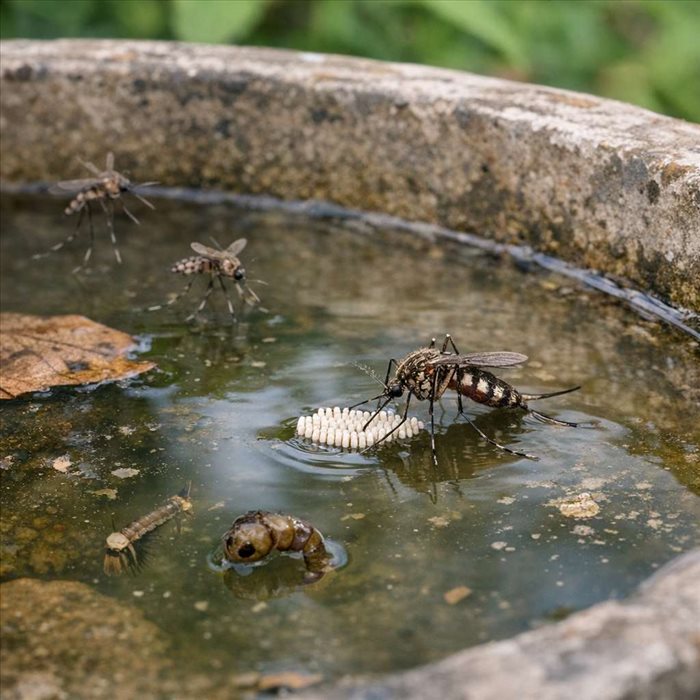 Pourquoi les moustiques pondent dans l’eau stagnante ?