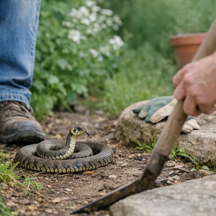 Serpent dans son jardin : que faire et quoi éviter ?