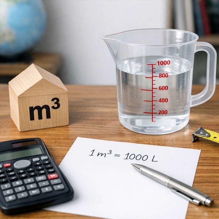 Comment convertir des m3 en litres facilement ? Guide simple