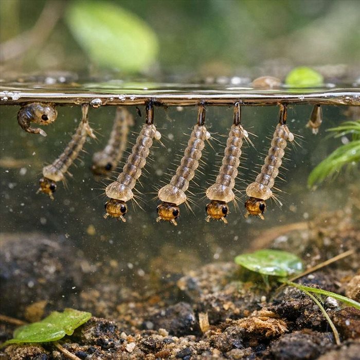 Larves de moustiques : habitat, développement et comportement