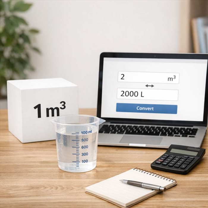 Convertir des m3 en litres : calcul simple avec convertisseur