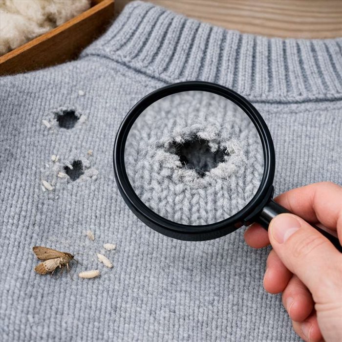 Trous causés par des mites textiles : comment les reconnaître ?