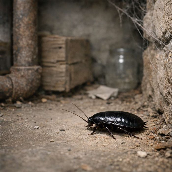 Comment reconnaître une blatte orientale dans une cave ?