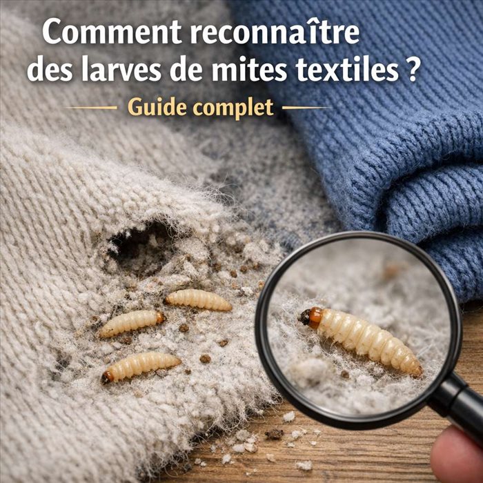 Comment reconnaître des larves de mites textiles ? Guide complet