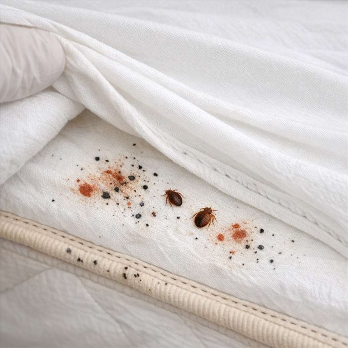 Reconnaître les traces de punaises de lit sur les draps | Guide