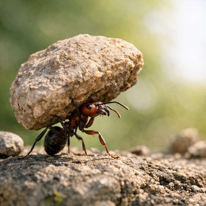 Pourquoi les fourmis portent-elles des charges si lourdes ?