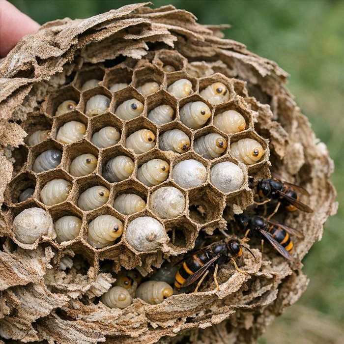 Larves de frelon asiatique : comment les identifier dans un nid