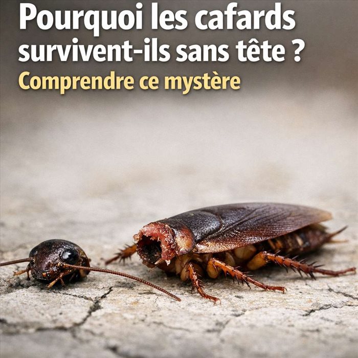 Pourquoi les cafards survivent-ils sans tête ? Explications