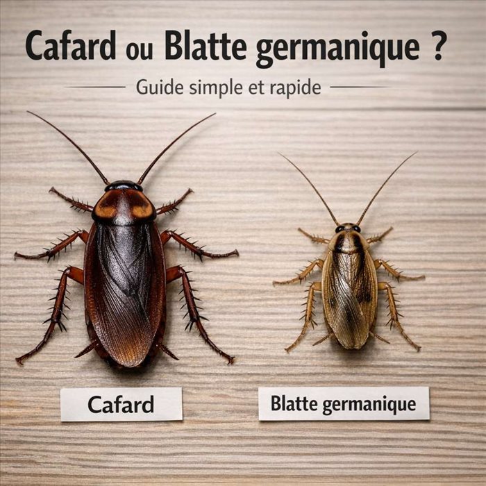 Comment différencier cafard et blatte germanique ? Guide complet