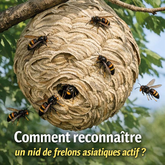 Comment reconnaître un nid de frelons asiatiques actif ?