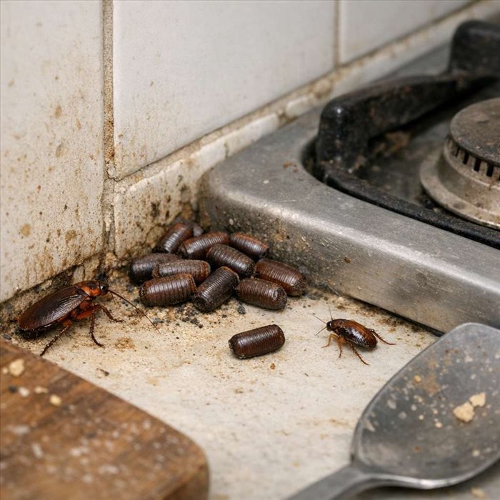 Comment reconnaître les œufs de cafards dans une cuisine ?