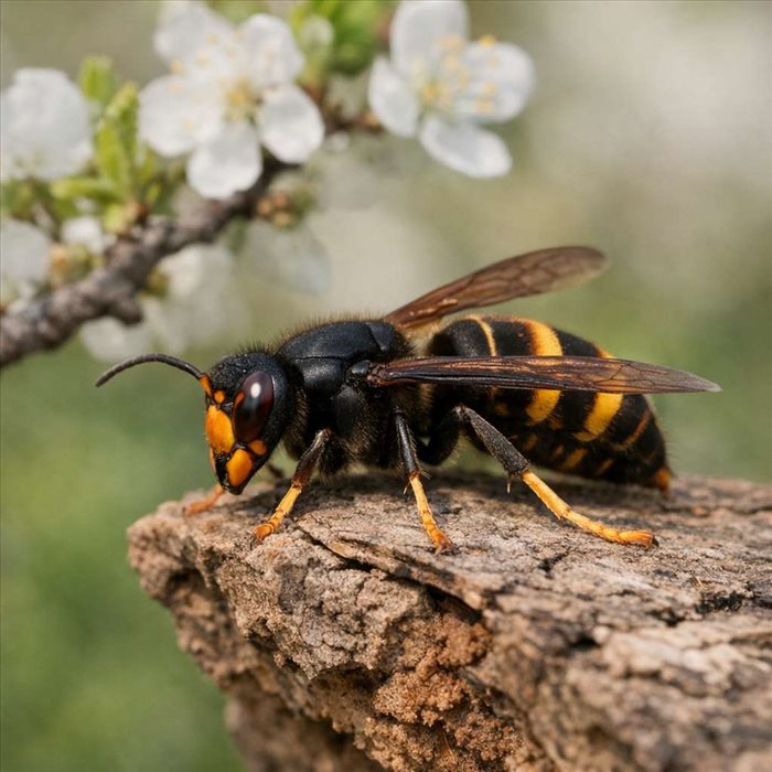 Reine frelon asiatique au printemps : comment la reconnaître ?